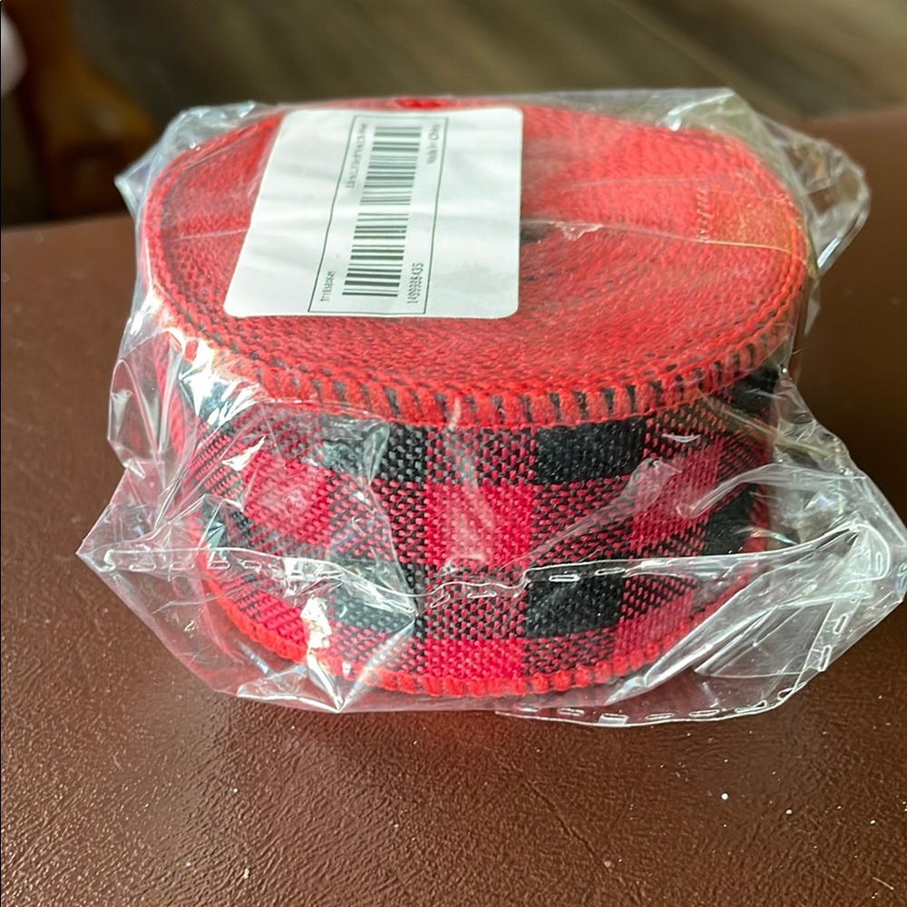Red and Black Checked Ribbon